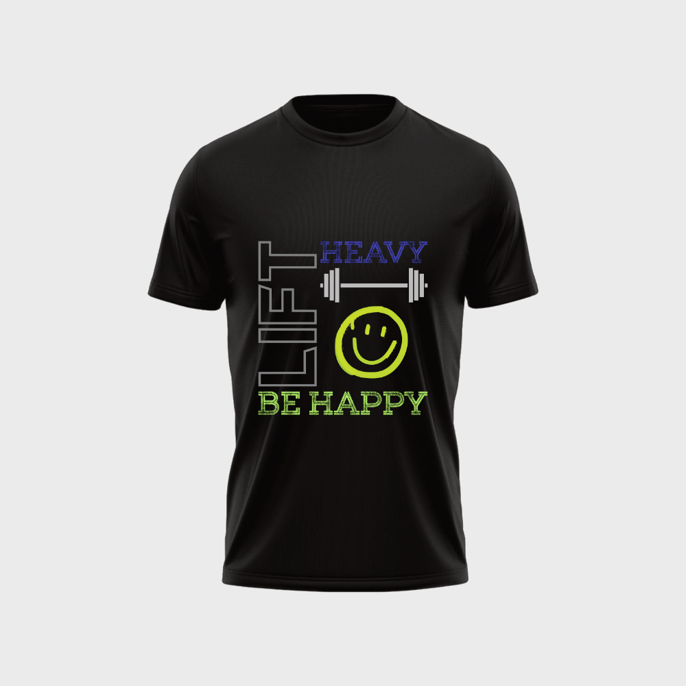 LIFT HEAVY BE HAPPY Unisex Classic Crew T-Shirt