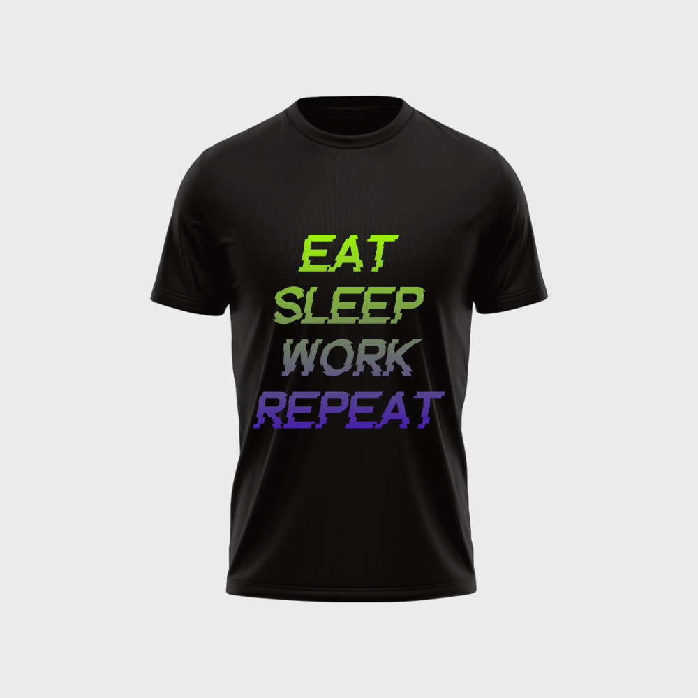 EAT SLEEP WORK REPEAT Unisex Classic Crew T-Shirt