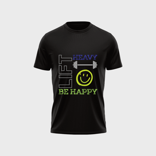 LIFT HEAVY BE HAPPY Unisex Classic Crew T-Shirt