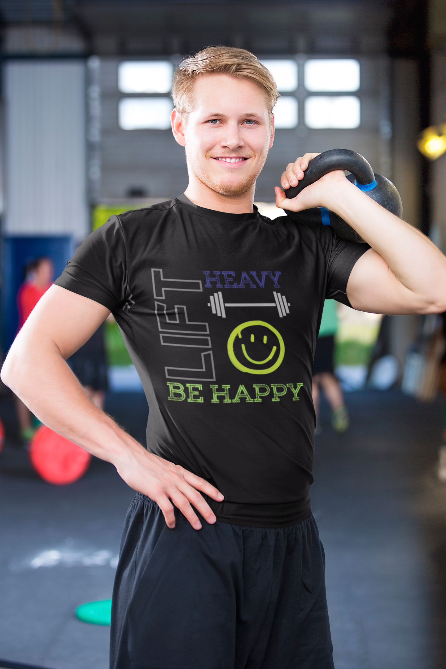 LIFT HEAVY BE HAPPY Unisex Classic Crew T-Shirt