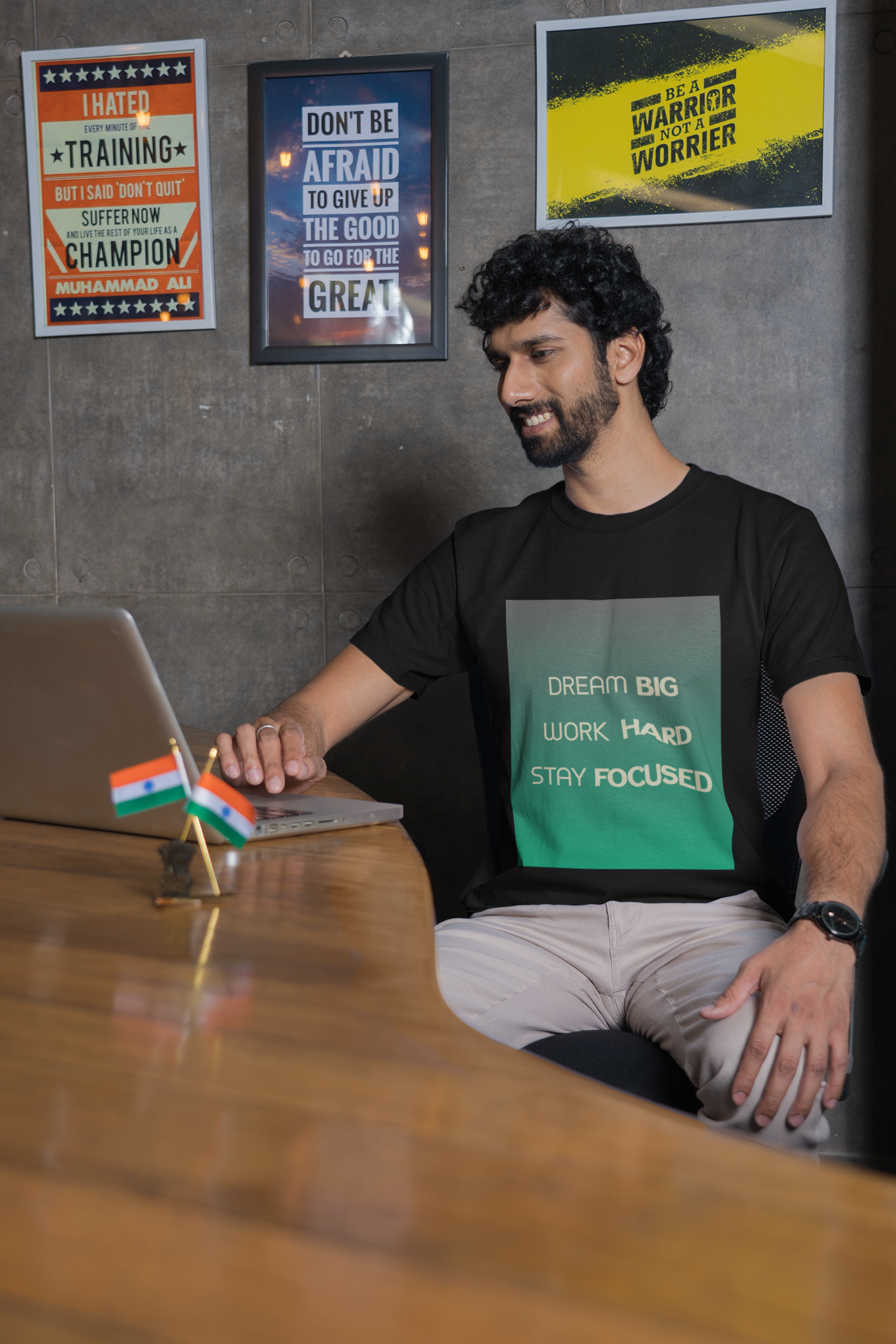DREAM BIG WORK HARD STAY FOCUSED Unisex Classic Crew T-Shirt