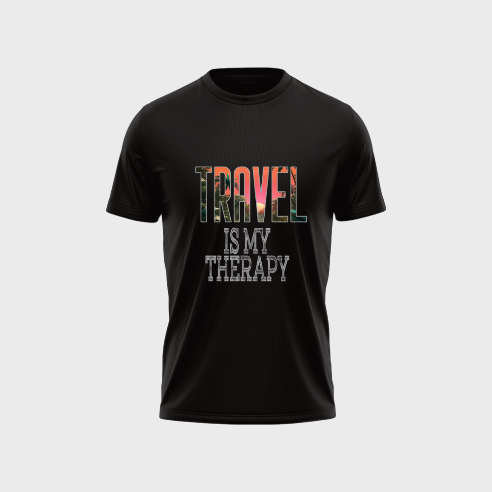 TRAVEL IS MY THERAPY Unisex Classic Crew T-Shirt