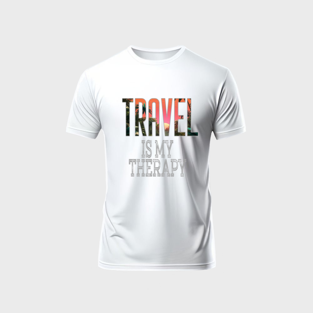 TRAVEL IS MY THERAPY Unisex Classic Crew T-Shirt