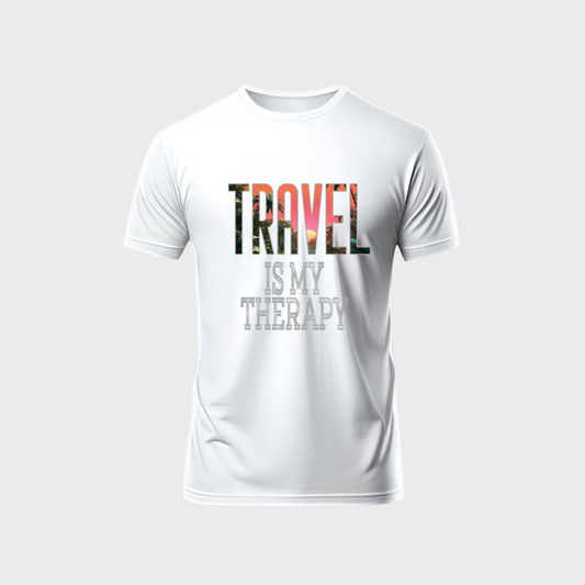 TRAVEL IS MY THERAPY Unisex Classic Crew T-Shirt