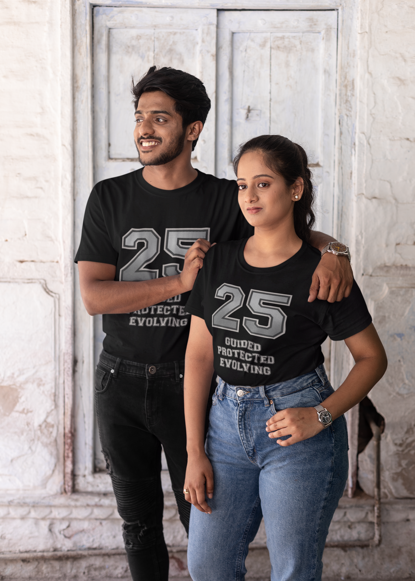 GUIDED PROTECTED EVOLVING Unisex Classic Crew T-Shirt