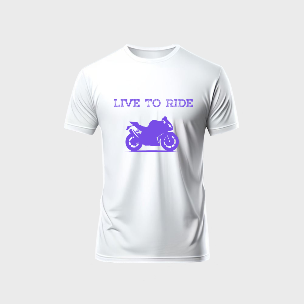 LIVE TO RIDE Unisex Classic Crew T-Shirt