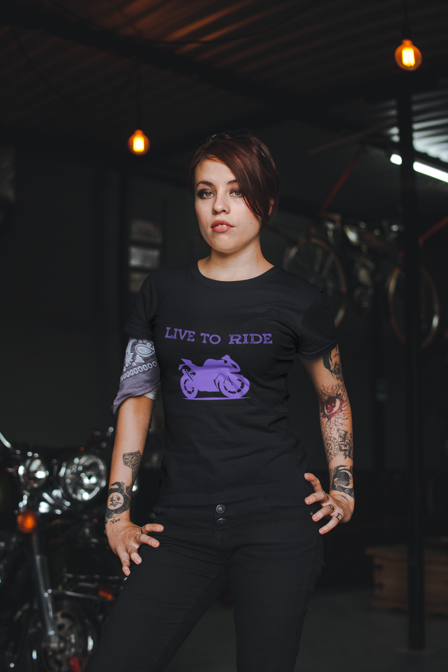 LIVE TO RIDE Unisex Classic Crew T-Shirt