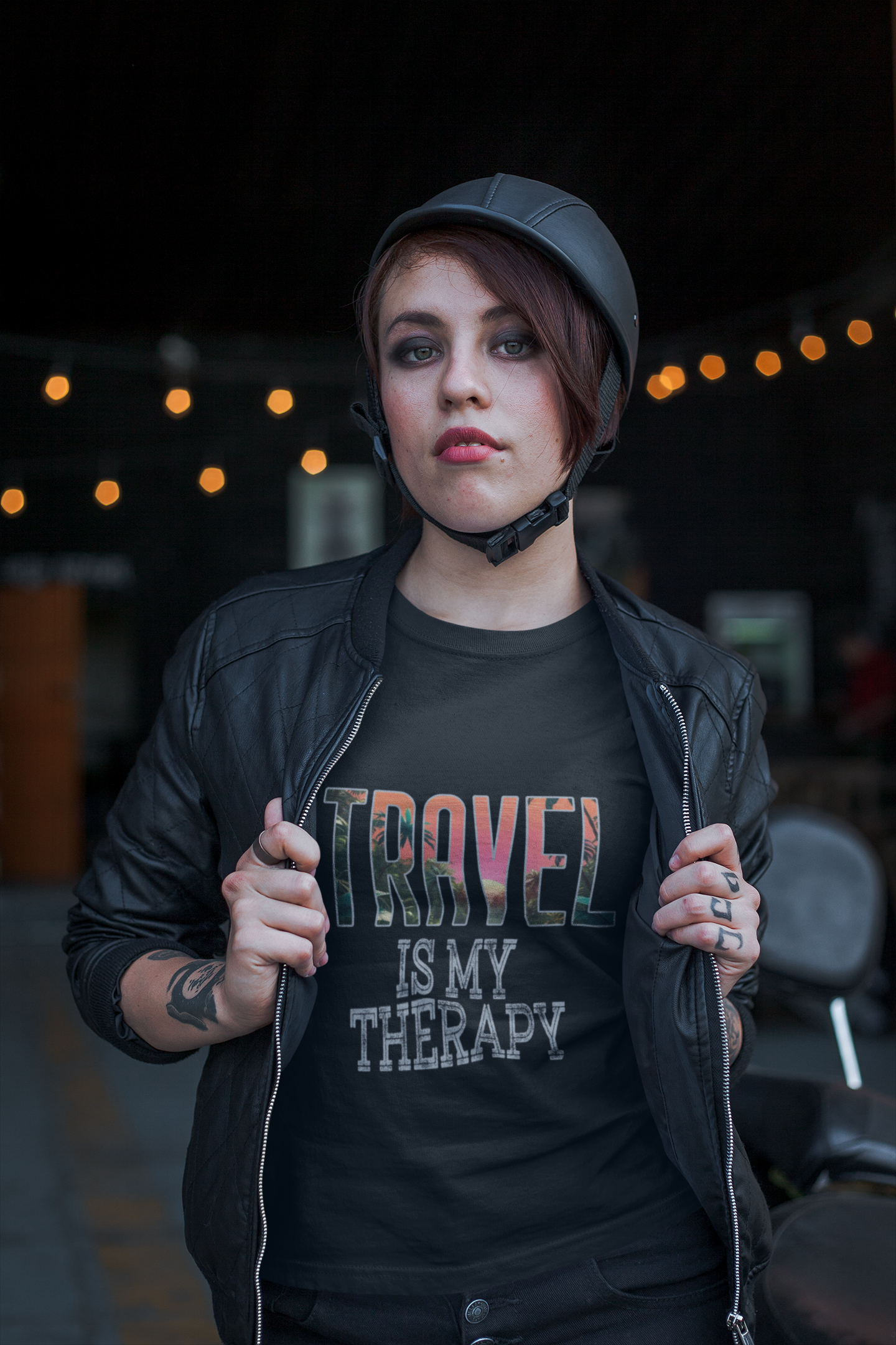 TRAVEL IS MY THERAPY Unisex Classic Crew T-Shirt